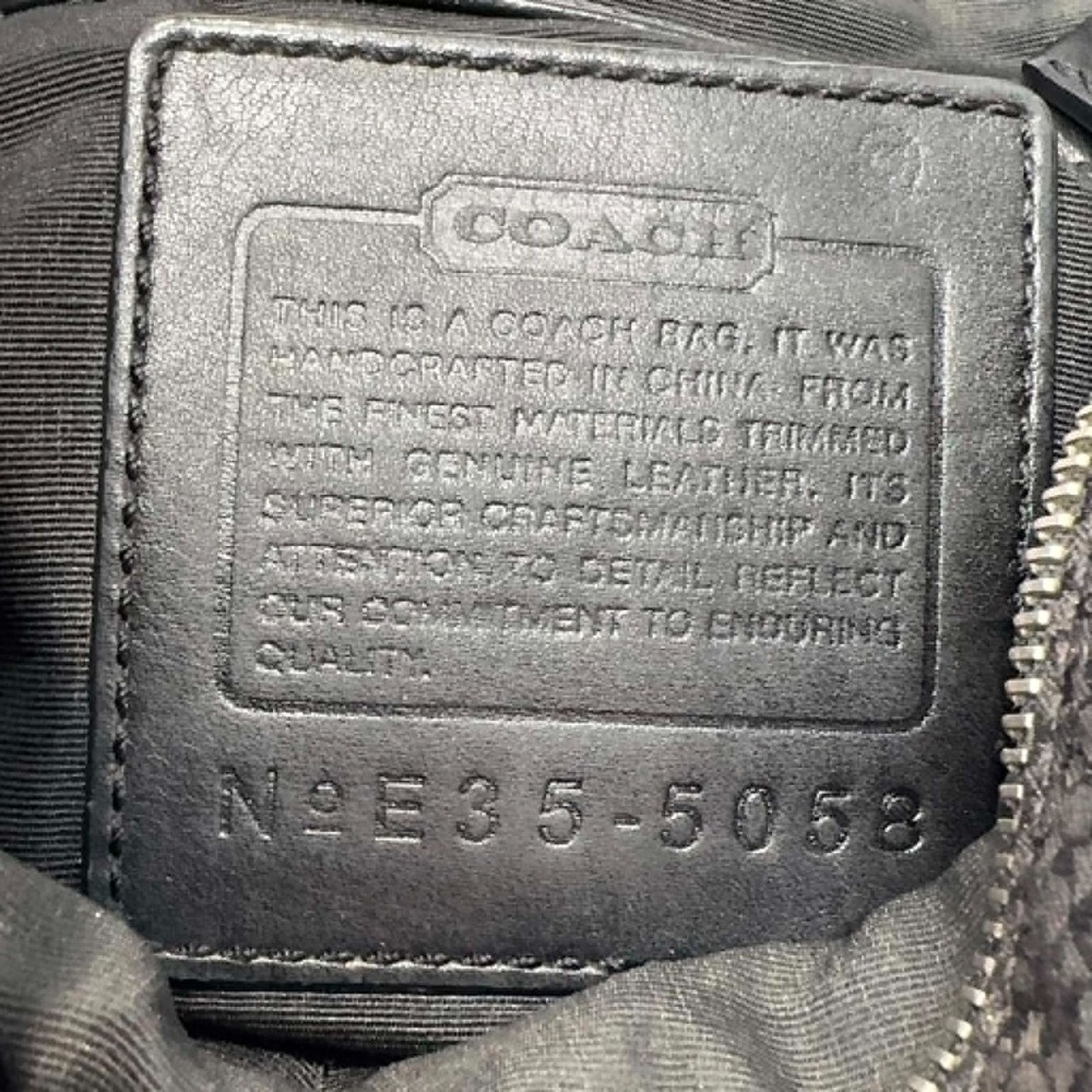 Coach E35-5058 Black Signature Jacquard Flight Bag Crossbody Messenger Y2K - Picture 3 of 15